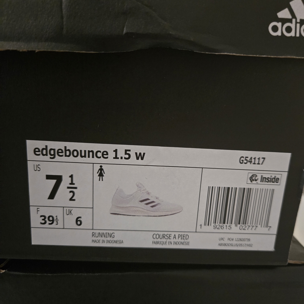 Adidas Edgebounce 1.5 W White/Light Grey Running Shoes - Picture 3 of 4